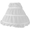Meet-shop Sottoveste per Ragazze,Sottogonna Mezza Sottoveste 3 Cerchi in Pizzo Sottogonna Fiore Elastico in Vita Coulisse Ragazza, Bianca