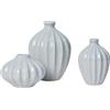 BROSTE COPENHAGEN - Set di 3 mini vasi Amalie - Blu - Ceramica smaltata