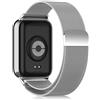Hinnwer Cinturino per Xiaomi Smart Band 10 Pro/Redmi Watch 6 Active/6 Lite | Chiusura Magnetico Metallo Cinturini per Maglia Milanese per Xiaomi Redmi Watch 6/5/4/Smart Band 9 Pro/8 Pro - Argento