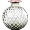 VENINI VASO MONOFIORE BALLOTON, FORO PICCOLO GRIGIO TALPA, M 100.18 - h 20 x d 18 cm, 0,9 kg