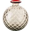 VENINI VASO MONOFIORE BALLOTON, FORO PICCOLO GRIGIO TALPA, L 100.29 - h 24.5 x d 21 cm, 1.3 kg