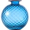VENINI VASO MONOFIORE BALLOTON, FORO PICCOLO BLU ORIZZONTE, L 100.29 - h 24.5 x d 21 cm, 1.3 kg