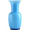 VENINI VASO OPALINO IN VETRO DI MURANO 706 CELESTE ACQUAMARE, M - h 36 x l 17 cm, 2,7 kg