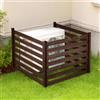 VEVOR Recinzione da Esterno in Legno per Aiuole da 1230 x 945 mm, in Legno Massello per Esterni a 3 Pannelli con Picchetti in Metallo, Struttura in Acciaio, Recinzioni per Giardino, Piscina