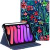 Fintie Custodia a libro per iPad Mini 6 2021, multi-angolo Smart Stand Cover w/Pencil Holder & Pocket, Auto Sleep/Wake per iPad Mini 6a generazione da 8,3 pollici, Jungle Night