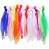 HERZWILD Sciarpe da ballo sensoriali in 12 pezzi con asciugamani di seta colorati in chiffon per ballare, 60 x 60 cm, asciugamani per l'asilo, spettacoli per bambini e giocoleria sensoriale