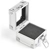 KADS Contenitore in alluminio per punte da trapano per unghie, 25 fori, espositore per punte da trapano per unghie, contenitore per nail art (argento)