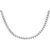 Fossil Collana da uomo con catena in acciaio inossidabile, lunghezza: 460 mm+50 mm, larghezza: 2,8 mm, JF04505040, Argento Romano