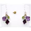 10.9 GM 925 Argento Sterling Naturale Multi Gemma Mano Orecchino Misura 4.1cm