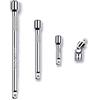 HUANR 4 Pezzi Chiavi a Tubo, Acciaio al Cromo Vanadio Chiavi a Bussola, Estensione Chiave a Cricchetto 1/4, 45 mm, 50 mm, 100 mm, 150 mm, per Chiavi a Bussola e Chiavi a Cricchetto