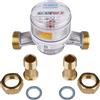 Zenner Contatore acqua fredda + calda 3/4, lunghezza 130 mm, grigio, con viti e guarnizioni, taratura 2026
