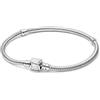 PANDORA Bracciale in maglia snake Marvel in argento 9 con chiusura Marvel e smalto bianco, 19
