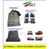 Autokit KIT Pavimento Pianale Tappeti in Gomma 3D Moquette per Baule per Panda 141 4x4