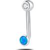 NovaNavel Piercing intimo basic blu opale in argento