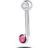 NovaNavel Piercing intimo basic fucsia in argento