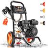 VEVOR Idropulitrice a Gas con Pompa in Alluminio di Ultima Generazione con Spray a Spruzzo e Lancia, Set di 4 Ugelli, Idropulitrice a Gas per Auto, Recinzioni, Vialetti, Case, Cortili, Mobili