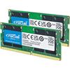 Crucial RAM DDR4 64GB Kit (2x32GB) 3200MHz SODIMM CL22, Memoria per PC Laptop/Notebook, Mini PC (o 2933MHz / 2666MHz) - CT2K32G4SFD832A
