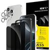 NEW'C Pellicola Vetro Privacy per iPhone 16 Pro Max, Protezione Fotocamera