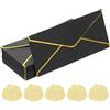PATIKIL #10 150GSM Eleganti Buste Da Trasporto， 50Pz 4.1 x 9.5 Buste Standard Autosigillanti Con Bordo Dorato E Adesivi Per Cartoline Di Natale E Matrimonio, Nero