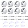 HAOCHEN 8 Set Staffa per Specchi da Parete con Clip A Parete, Supporto Vetro Clip per Specchio da Bagno, Clip in vetro per staffa Supporto, specchio e vetro Kit di fissaggio a parete Clip
