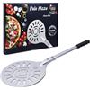Orso Chef Paletta Gira Pizza Forata in Alluminio Ø25 cm - Leggera, Antigraffio, Ideale per Forno Domestico - Perfetta per Girare e Infornare Pizza, Pane, Focaccia - Uso Casalingo e Pizzeria Artigianale