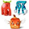 Dlishka Steal A, peluche rosso cervello, simpatico giocattolo Italiano Tralalero Shark, divertente regalo per i fan, perfetto peluche morbido per la decorazione e la collezione (3 pezzi)