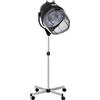 HOMCOM Casco Asciugacapelli 1180W ad Altezza Regolabile con Timer 60 Minuti e Ruote Girevoli, 65x65x115-165 cm, Nero|Aosom