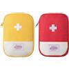 EQLEF Mini kit di pronto soccorso portatile, borsa di stoccaggio della medicina portatile di Sacchetto di imballaggio di droga per il viaggio all'aperto (Rosa)