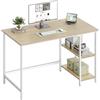 VASAGLE Scrivania per Computer, Scrittoio, Moderno, Tavolo da Lavoro, per Ufficio Camera da Letto Soggiorno, 120 x 60 x 76 cm, Beige Naturale e Bianco Perla LWD047N02