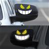 Cosysparks Divertenti adesivi per specchietto retrovisore autodomy - 2 pezzi mostro viso sorridente decorazione auto per specchio adesivo (giallo)