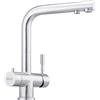 FRANKE - Rubinetto a 3 vie, design con bocca a L, in acciaio inox massiccio, per lavello, miscelatore a 3 vie, per impianti ad osmosi, per sistemi di acqua potabile