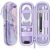 FINTIE Custodia Compatibile con Apple Pencil Pro e Apple Pencil (USB-C) e 2ª/1ª Gen - Slim Case Built-in Tasca Slot Compatibile con Apple Pen, Cavo USB, Samsung Stylus, (Z-Lilla Marble)