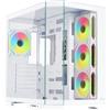 Itek Case DARK CAVE AKU - Gaming Tower - ATX - 4x12cm ARGB fan - USB3 & Type-C - parete laterale e frontale in vetro temperato - Ed. Bianca