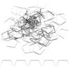 PATIKIL 9x10mm Ganci per Lampadari Cristalli, Accessori per Lampade in Cristallo 300Pz Clip per Cristalli per Fissare Parti di Cristallo, Sostituzioni per Lampadari, Cromo