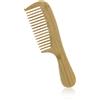 EQLEF Natura Bamboo Pettine Denti Larghi per Onde, Capelli Ricci, Ondulati, Dritti e Spessi - Leggero Detangler per Donne (3mm Larghezza del Dente)