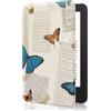 MoKo Custodia Compatibile con 6 Pollici Nuovo Kindle 11a Generazione 2024/2022, Cover Leggera con Auto Sveglia/Sonno per e-Reader, Farfalla Vintage