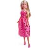 Simba Steffi Love Pink Love - Bambola spogliatoio in abito con glitter rosa, con accessori a forma di cuore, 29 cm, per bambini dai 3 anni in su