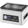 CASO VacuChef 50 - Macchina sottovuoto professionale compatta a camera per alimenti, con manometro, aspirazione potente da 70 L/min, Doppia saldatura, capacità di 4 litri - acciaio inox