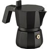 Alessi Moka DC06/1 B - Caffettiera Espresso di Design, Manico e Pomolo in PA, 1 Tazza, Nero (Non adatto all'induzione)
