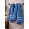 B O S A L O N I Set BOSALONI HOME 2 Asciugamani Viso 74×34 cm - 100% Cotone - Morbidi e Assorbenti - Lavabili in Lavatrice - Colori Assortiti (Blu Navy)