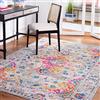 Safavieh Tappeto Boho per Soggiorno, Sala da pranzo, Camera da letto - Madison Collection, A Pelo Corto, Grigio e fucsia, 122 x 183 cm