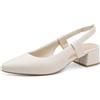 MARCO TOZZI Décolleté da Donna Morbido Plantare Feel Me Fodera Morbida vegane alla Moda, Beige (Cream), 37 EU