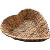 khevga Cesto regalo a forma di cuore in giacinto d'acqua, colore naturale, con materiale di riempimento di carta rossa e pellicola regalo, ideale per Natale, San Valentino, matrimonio o cesti regalo