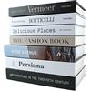 PTShadow 7 Pz Libri decorativi per l'arredamento della casa, nero e bianco decoro accenti libreria décor per la casa Sweet Stacked Books