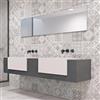 RE-COVERTILES - Adesivi Piastrelle Cucina Bagno Mattonelle adesive in PVC Impermeabili Antigraffio Stickers Decorazione Parete Cementine Peel and Stick - Modello 10 Pz 20x20 cm PS00237 Made in Italy