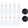 Set da bowling per bambini interattivo con 10 birilli e 2 palline per parco
