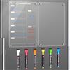 Langaelex Set di 2 Lavagna Magnetica Frigo Trasparente - Planner Settimanale Acrilico con 6 Pennarelli Gesso per Pianificatore Menu, Lista della Spesa, Piani di Studio - A4 (20 x 30cm)- In Tedesco