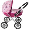 Bayer Chic 2000 - Passeggino per bambole Lilli, piccolo passeggino per le bambole più giovani, unicorno, rosa, 550-75