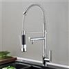 XWIHTR Rubinetto da cucina girevole a 360° XWIHTR Rubinetto miscelatore da cucina con doppio flusso d'acqua simultaneo ad alta pressione in acciaio inossidabile con molla (cromato)
