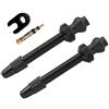 BARBIERI PNK Accessori Tubless Valvole Ust Barbieri Pnk Barbieri Coppia Di Valvole Presta Alluminio Per Tubeless Colore Nero 45mm